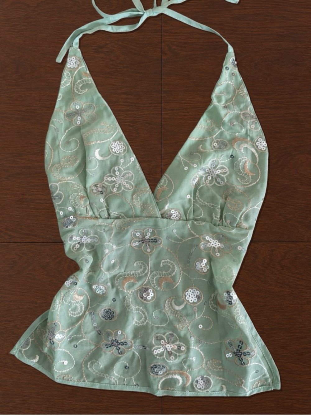 Seafoam Siren Halter Top